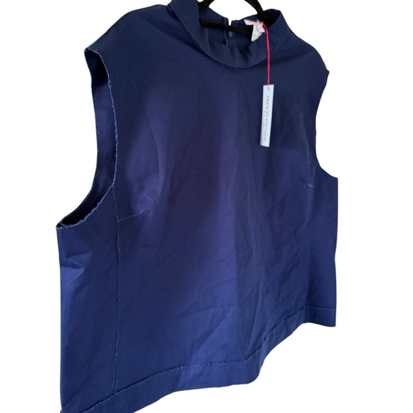 Frances Valentine NEW Navy Colette Shell Tank Top - Picture 3 of 7